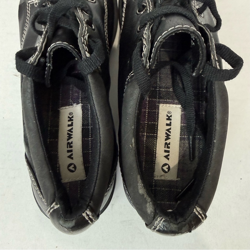 Vintage Y2K Airwalk Black Leather Lace-Up Work Shoes – Women’s 8 - Picture 4 of 9